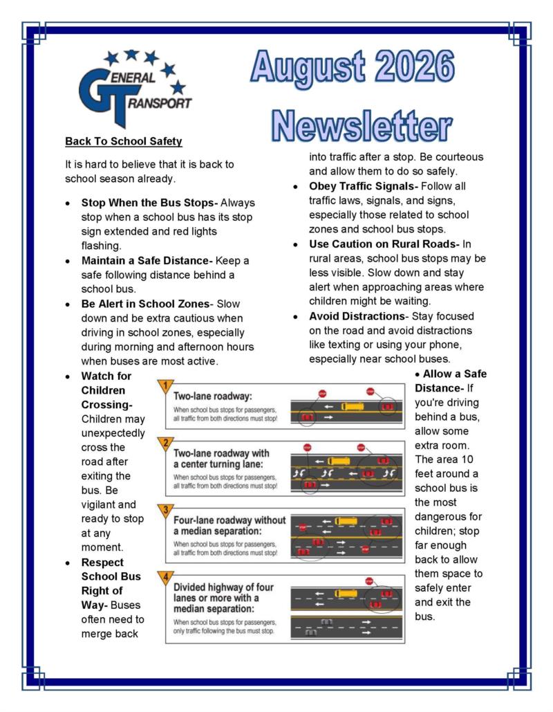 General Transport August 2026 Newsletter